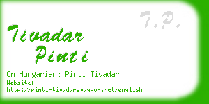 tivadar pinti business card